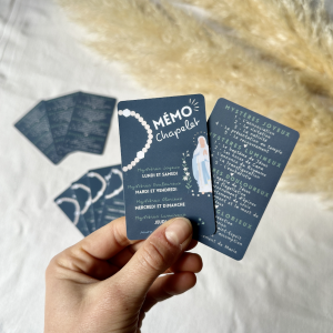 Mémo chapelet - carte bleue